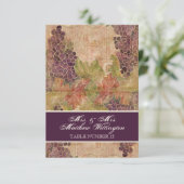 Verouderde Wijngaard Wijnstok Trouwtafel Nummer Zi Kaart (Staand voorkant)