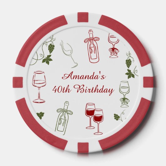 Verouderen Als Fijne Wijn Poker Chips (Voorkant)