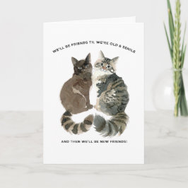 Verouderende humor voor kat-lievende vrienden vrou kaart