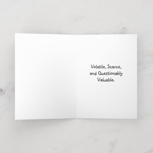 Veroudering als Bitcoin Funny Crypto Verjaardag Ka Folie Wenskaart (Binnenlaag)