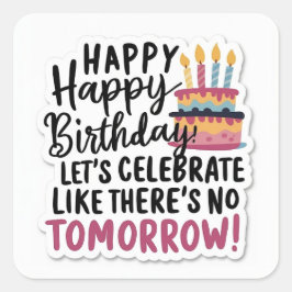 Veroudering als fijne wijn (of misschien kaas) vierkante sticker