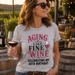 Veroudering als Fijne Wijn Verjaardag Custom Faux  Tri-Blend Shirt