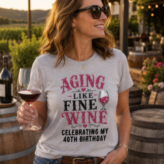 Veroudering als Fijne Wijn Verjaardag Custom Faux Tri-Blend Shirt