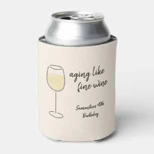 Veroudering als fijne wijn witte wijn glas verjaar blikjeskoeler