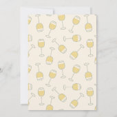 Veroudering als fijne wijn witte wijn glas verjaar kaart (Achterkant)