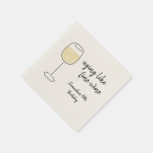 Veroudering als fijne wijn witte wijn glas verjaar servet (Hoek)
