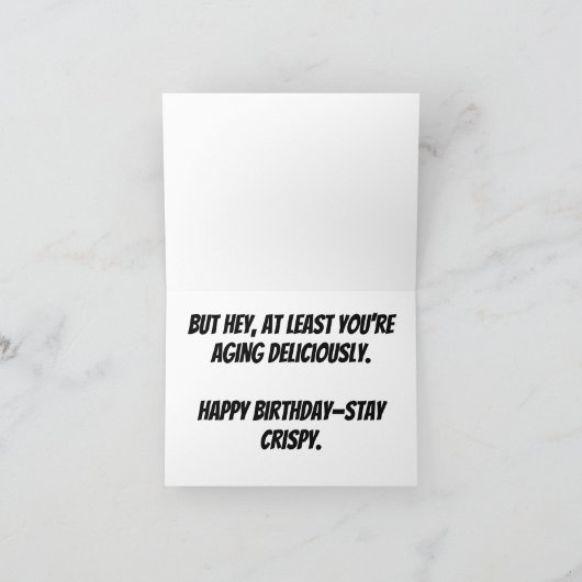 Veroudering als spek – knapperig, gouden, tijdloos kaart (Binnen)