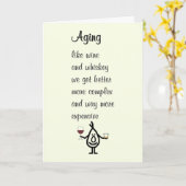 Veroudering Een grappig Gelukkig Verjaardagsgedich Kaart (Gele Bloem)