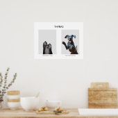 Veroudering gepersonaliseerde Dogue de Bordeaux is Poster (Keuken)