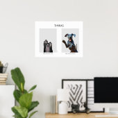 Veroudering gepersonaliseerde Dogue de Bordeaux is Poster (Thuiskantoor)