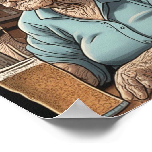 Veroudering Humor |l Oude Dame Drink Bier en Shot Poster (Hoek)