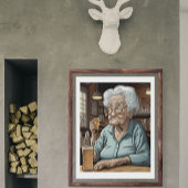 Veroudering Humor |l Oude Dame Drink Bier en Shot Poster
