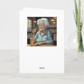 Veroudering Humor | Vergeetachtige oude dame Drink Kaart (Achterkant)