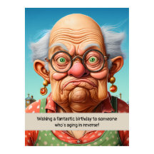 Veroudering in omgekeerde mijlpaal Verjaardag