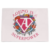 Veroudering is een grootmacht verjaardag groot cadeauzakje (Voorkant)