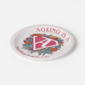 Veroudering is een grootmacht verjaardag papieren bordje (Gekanteld)