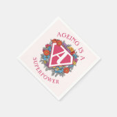 Veroudering is een grootmacht verjaardag servet (Hoek)