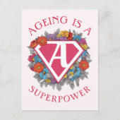 Veroudering is een superkracht verjaardag briefkaart (Voorkant)