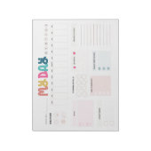 Veroudering op zijn plaats, zorgzame dagelijkse pl notitieblok (Linkerzijde)