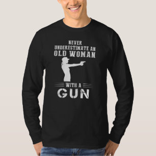Veroudering Trigger-Happy: Old Mans Pistool Skills T-shirt