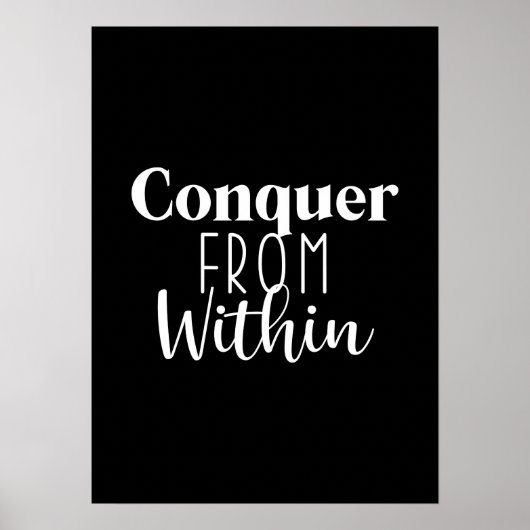 Verover Binnen - Gym Hustle Succes Motivatie Poster (Voorkant)