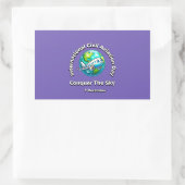 Verover de hemel. Internationale dag van de burger Rechthoekige Sticker (Tas)