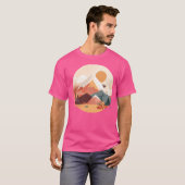 Verover de hoogten van de reis van een wandelaar n t-shirt (Voorkant volledig)