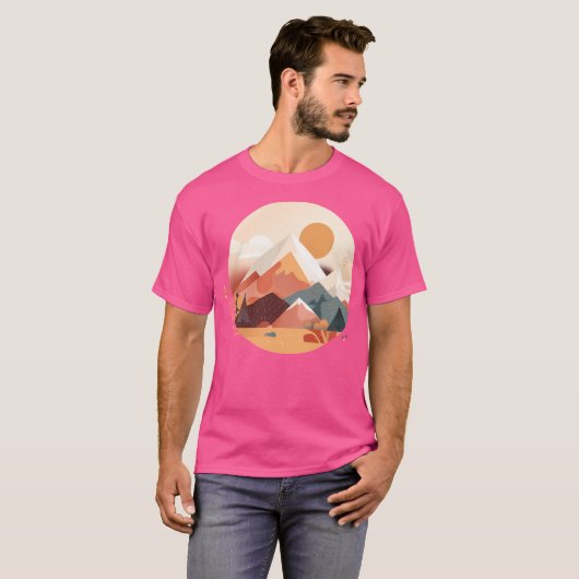 Verover de hoogten van de reis van een wandelaar n t-shirt (Voorkant volledig)