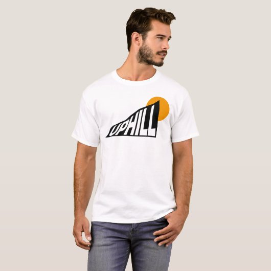 Verover de klim: Uphill Motivation T-shirt (Voorkant volledig)