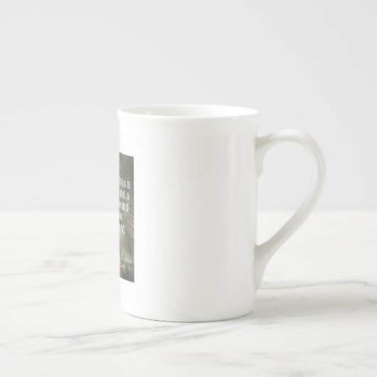 Verover de wereld porselein kop (Rechts)