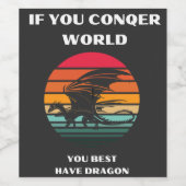 Verover de wereld T-Shirt Wijn Etiket (Enkel label)