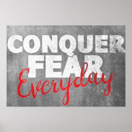 Verover elke dag angst, Inspirerend Poster (Voorkant)