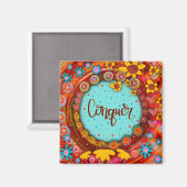 Verover  Fun Floral Modern Inspirity Magneet (Voorkant / Achterkant)