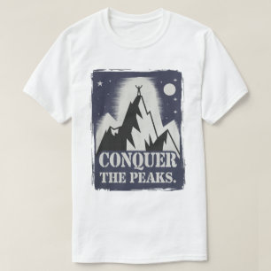 Verover het Motivatie bergontwerp van Peaks T-shirt