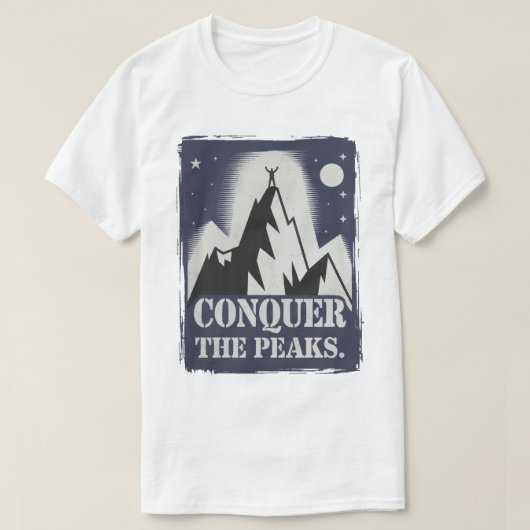 Verover het Motivatie bergontwerp van Peaks T-shirt (Design voorkant)