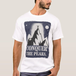 Verover het Motivatie bergontwerp van Peaks T-shirt