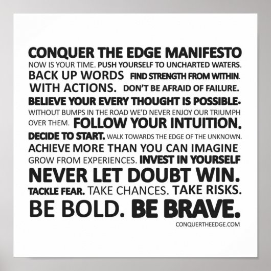 Verover het randmanifest poster (Voorkant)