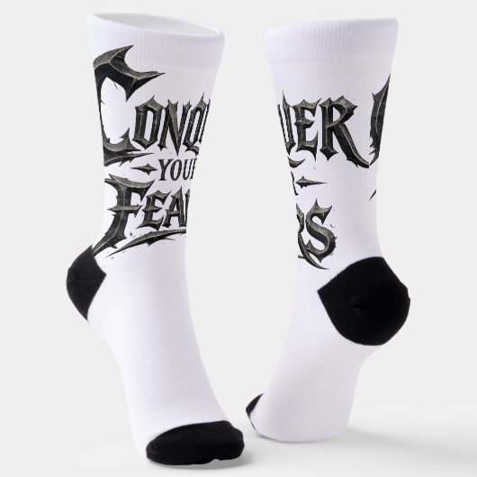 Verover Je Angsten Motiverende Crew Socks Sokken (Gebogen)