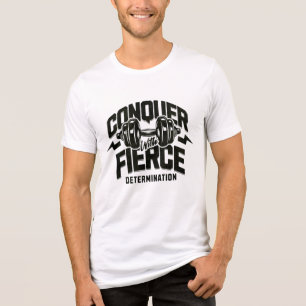 Verover met Fierce - Motivatie Fitness Design Tri-Blend Shirt