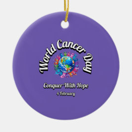 Verover met hoop. Wereldkankerdag. Keramisch Ornament