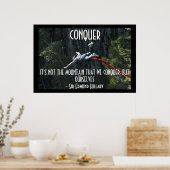 Verover Motivatie Citaat Bungee Jumping Poster (Keuken)