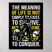 Verover - Motivatie sportschool, fitness voor trai Poster (Voorkant)