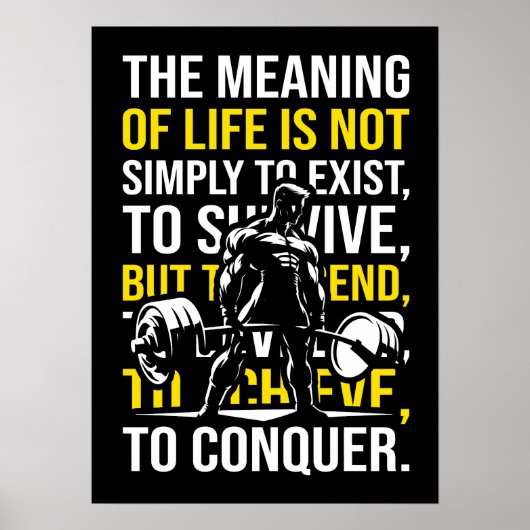 Verover - Motivatie sportschool, fitness voor trai Poster (Voorkant)