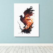 Verover tegenslag: Phoenix stijgt uit de as Canvas Afdruk (Insitu (Houten vloer))