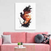 Verover tegenslag: Phoenix stijgt uit de as Canvas Afdruk (Insitu (Woonkamer))