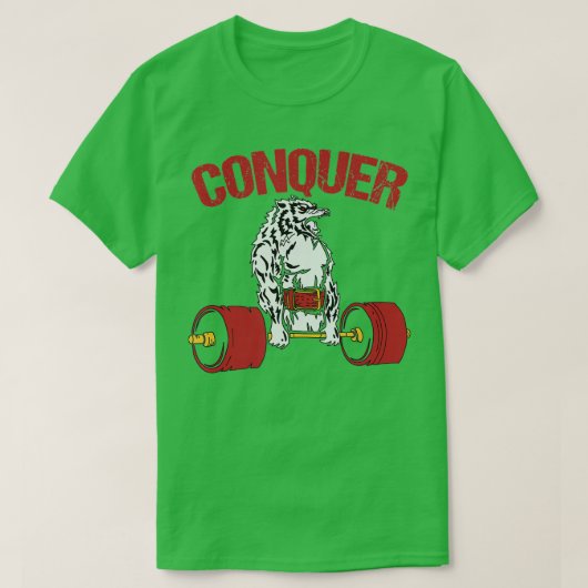 Verover Wolf Weightlift Bodybuilding Gym T-shirt (Design voorkant)