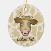 Veroverd Koe keramisch Ornament (Links)