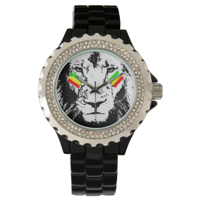 Veroveren Lion Rasta horloge (Voorkant)