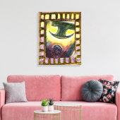 Veroveren over het kwaad canvas afdruk (Insitu (Woonkamer))