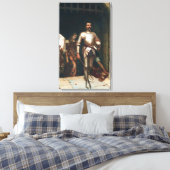 Verovering (Overwinnende middeleeuwse ridder) Canvas Afdruk (Insitu (Slaapkamer))